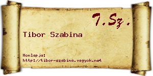 Tibor Szabina névjegykártya