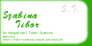 szabina tibor business card